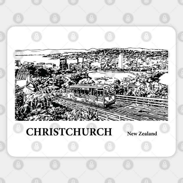 Christchurch New Zealand Sticker by Lakeric